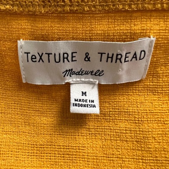 Madewell || Texture & Thread Wrap-Tie Yellow Gold Tank Top size Medium - Picture 4 of 9